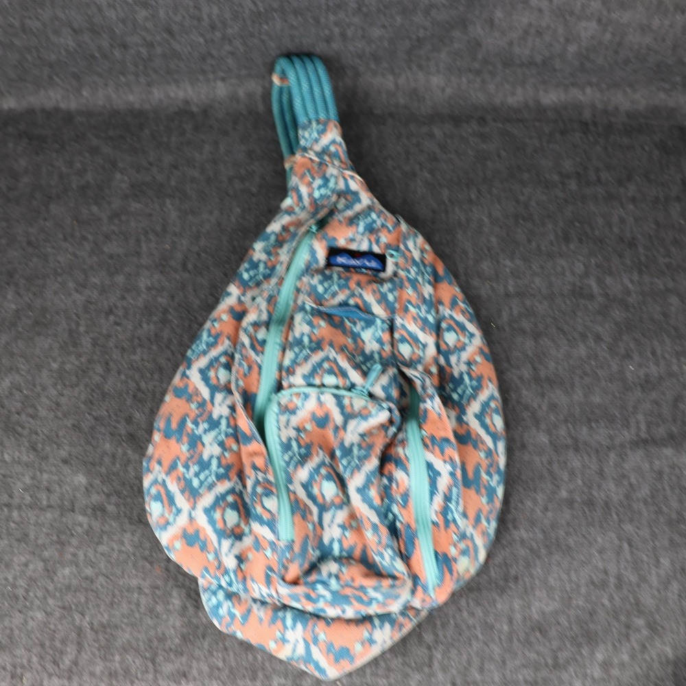 KAVU Multicolor 24" Rope Sling Backpack Canvas Crossbody Women Adjustable Strap